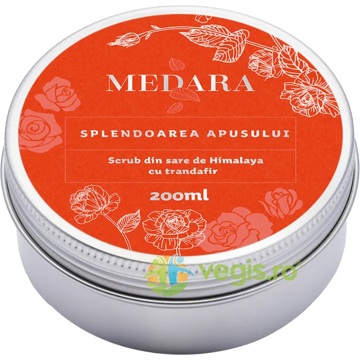 Scrub din Sare de Himalaya cu Trandafir Medara 200ml MEBRA — preț și oferte
