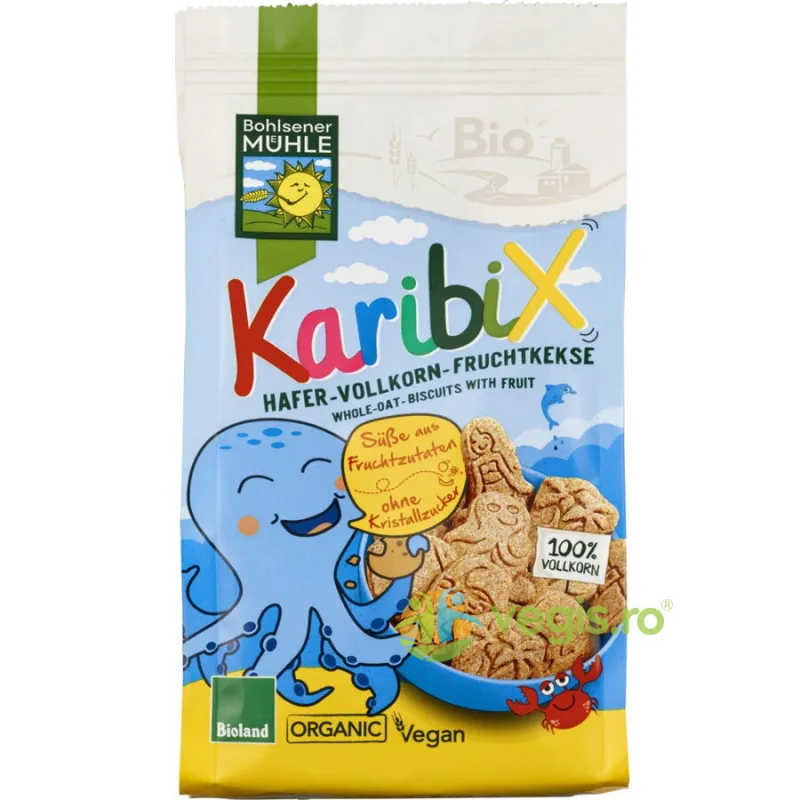 Biscuiti cu Ovaz si Fructe Caracatita Ecologici/Bio 125g BOHLSENER MUEHLE — preț și oferte