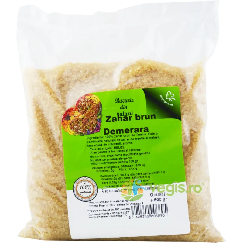 Zahar Brun Demerara 500g CHARME — preț și oferte