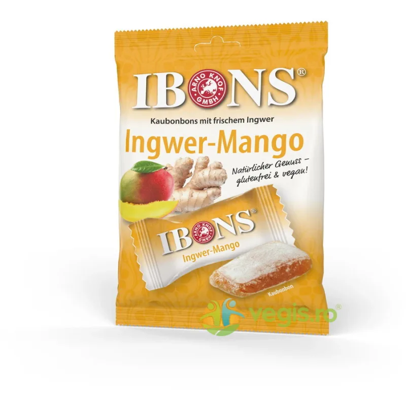 Bomboane Gumate cu Ghimbir si Mango 92g IBONS — preț și oferte