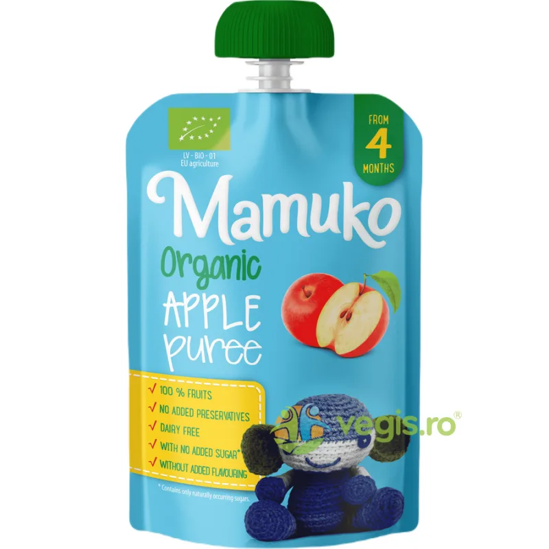 Piure de Mere 4+ Luni Ecologic/Bio 100g MAMUKO — preț și oferte