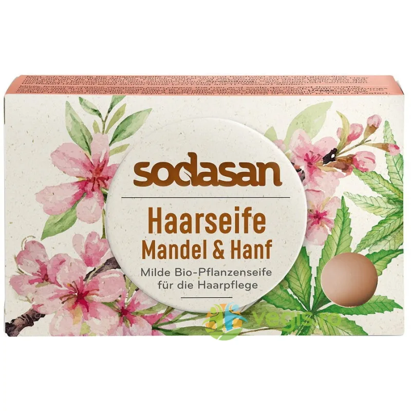 Sapun pentru Par cu Migdale si Canepa 100g Sodasan — preț și oferte