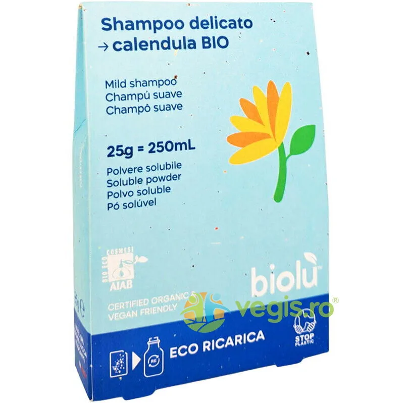 Sampon cu Galbenele Eco-Refill Ecologic/Bio 25g BIOLU — preț și oferte