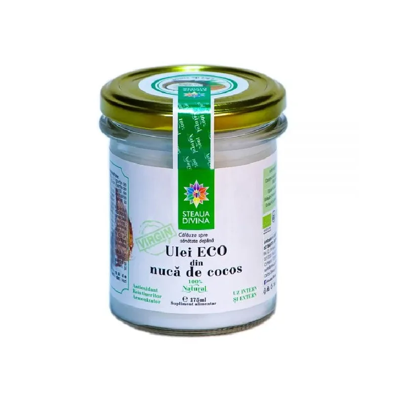 Ulei Bio din nuca de cocos, 175 ml, Steaua Divina — preț și oferte
