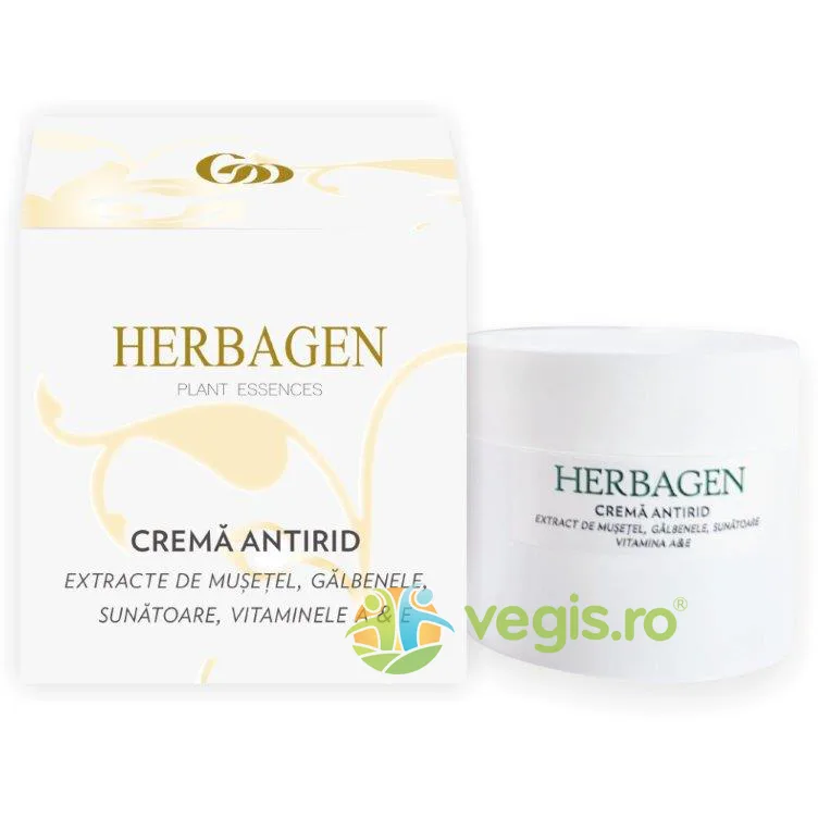 Crema Antirid cu Extract de Musetel, Galbenele, Sunatoare, Vitaminele A si E 100ml — preț și oferte
