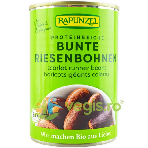Fasole Uriasa Colorata in Doza Ecologica/Bio 400g Rapunzel — preț și oferte