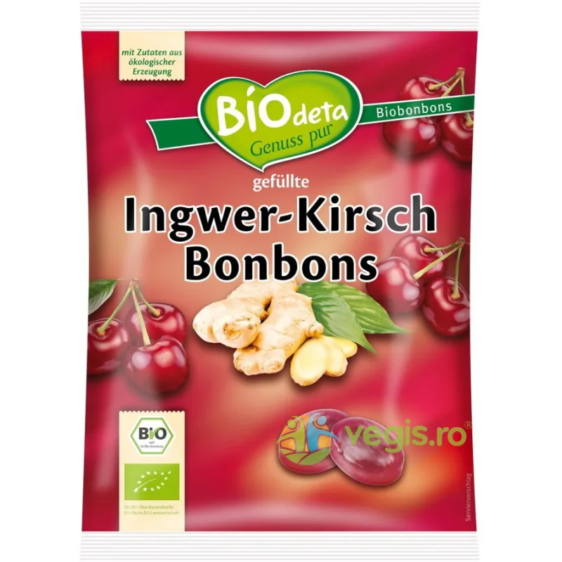 Bomboane cu Ghimbir si Cirese Ecologice/Bio 75g BIOdeta — preț și oferte
