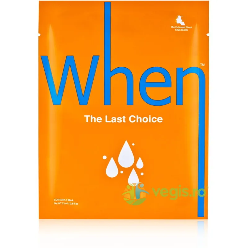 Masca Super Hidratanta din Bioceluloza cu Acid Hialuronic The Last Choice 23g WHEN — preț și oferte