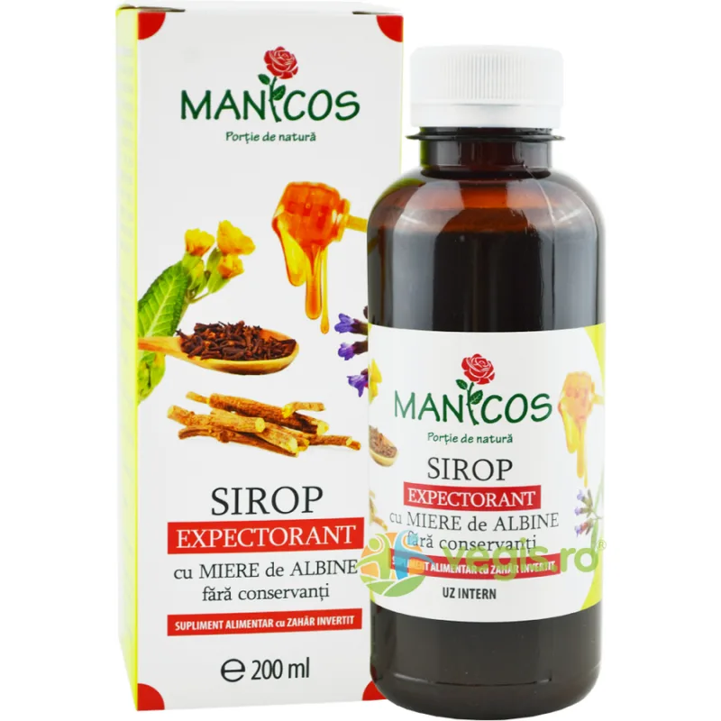 Sirop Expectorant cu Miere 200ml Manicos — preț și oferte