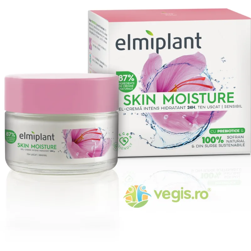 Gel - Crema Intens Hidratant pentru Ten Uscat si Sensibil Skin Moisture 50ml ELMIPLANT — preț și oferte