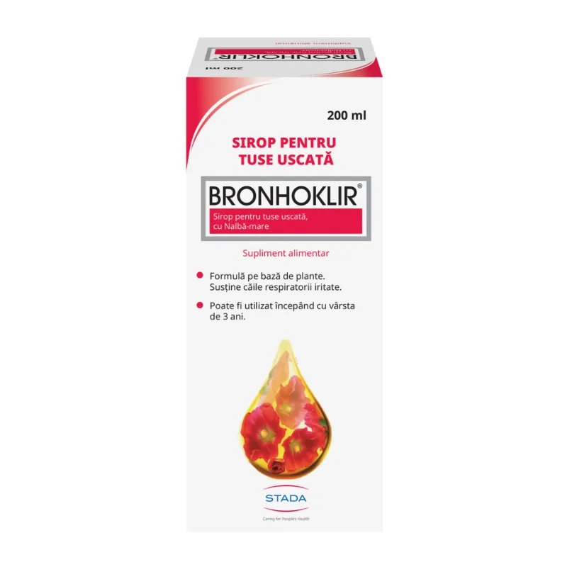 Sirop pentru tuse uscata Bronhoklir, 200 ml, Stada — preț și oferte