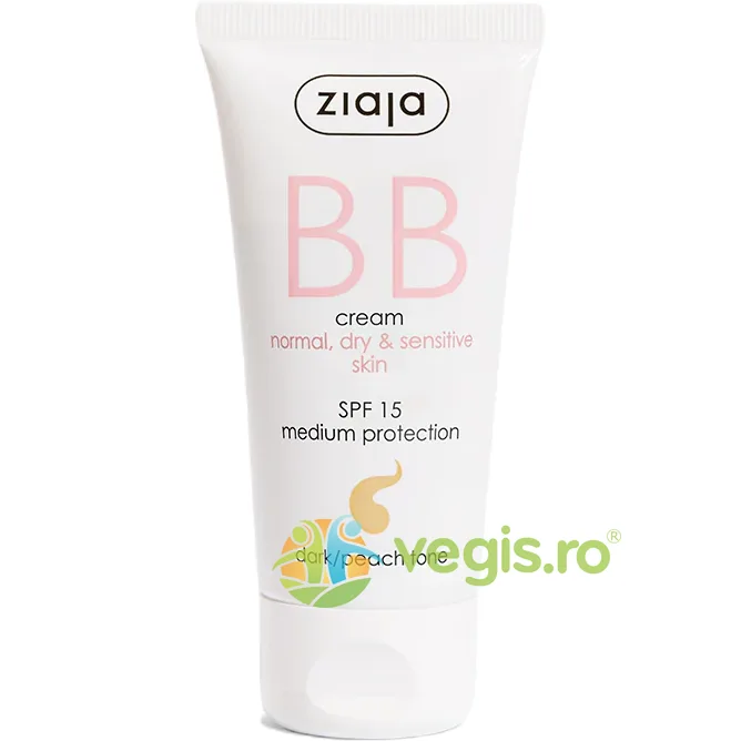 BB Cream SPF15 Ten Normal si Uscat Nuanta Dark/Peach 50ml ZIAJA — preț și oferte