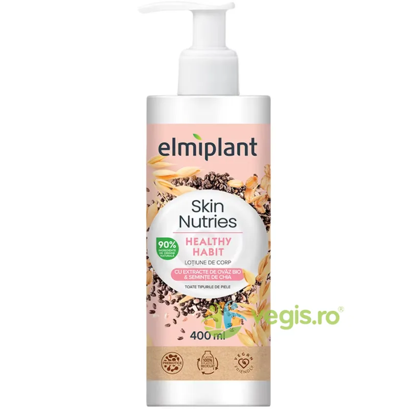 Lotiune de Corp cu Extract de Ovaz si Seminte de Chia 400ml ELMIPLANT — preț și oferte