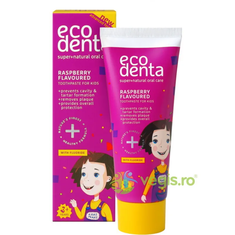 Pasta de Dinti Impotriva Cariilor pentru Copii cu Aroma de Zmeura 75ml ECODENTA — preț și oferte
