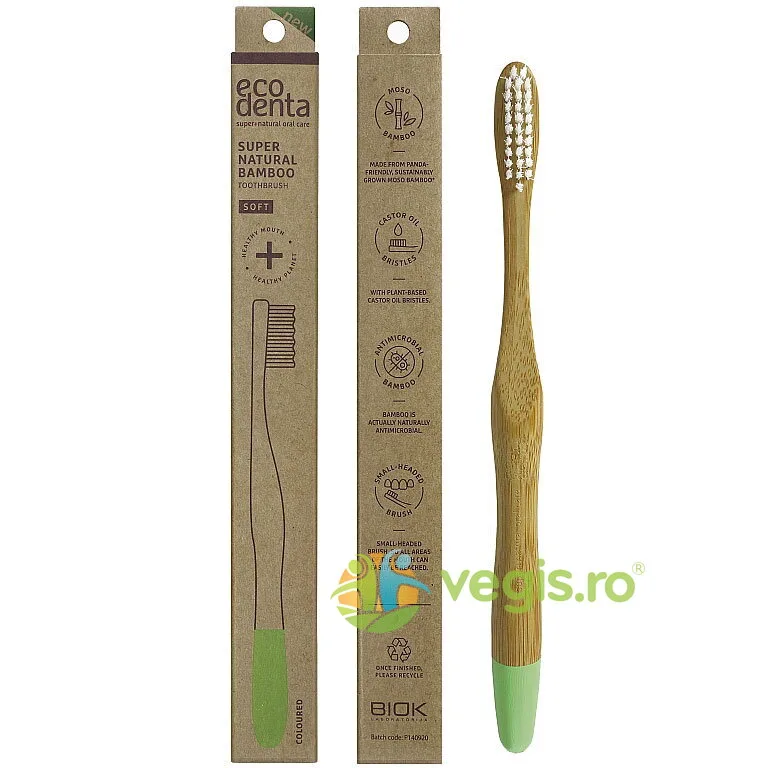 Periuta de Dinti din Bambus cu Par Soft 1buc ECODENTA — preț și oferte
