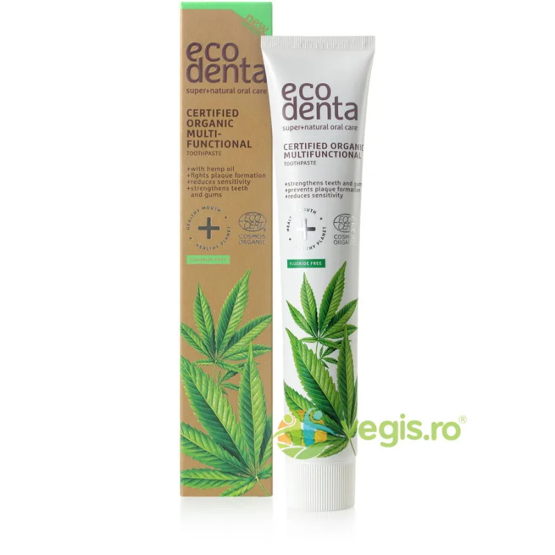 Pasta de Dinti Multifunctionala cu Ulei de Canepa Ecologica/Bio 75ml ECODENTA — preț și oferte