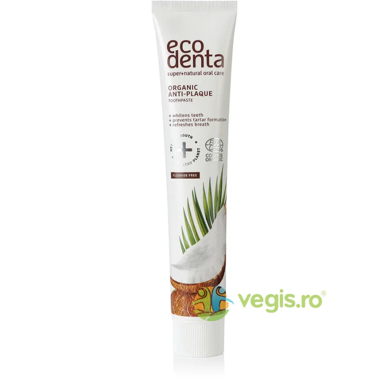 Pasta de Dinti Anti-Placa cu Ulei de Cocos Ecologica/Bio 75ml ECODENTA — preț și oferte