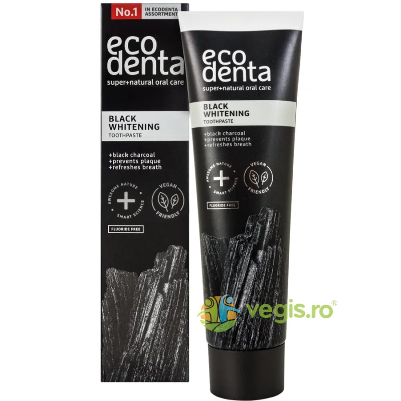 Pasta de Dinti pentru Albire cu Carbune si Teavigo Extra Black 100ml ECODENTA — preț și oferte