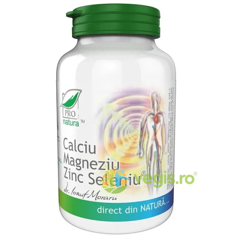Calciu Magneziu Zinc Seleniu 60cps Medica - Pro Natura — preț și oferte
