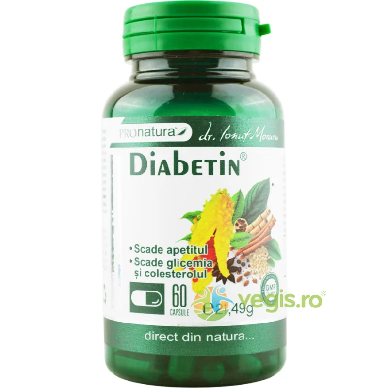 Diabetin 60cps Medica - Pro Natura — preț și oferte