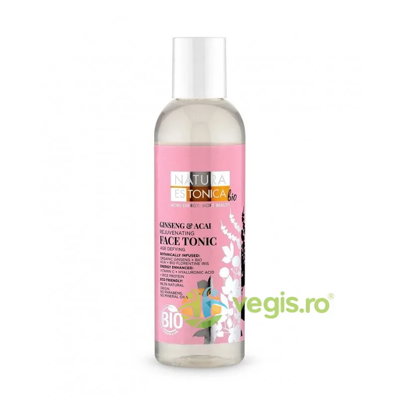 Lotiune Tonica Rejuvenanta pentru Ten Matur si Sensibil cu Ginseng si Acai 200ml NATURA ESTONICA — preț și oferte