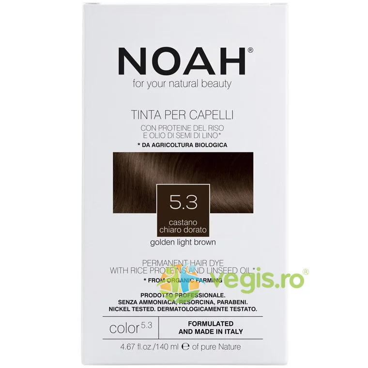 Vopsea de Par fara Amoniac - Saten Auriu Deschis (5.3) 140ml NOAH — preț și oferte