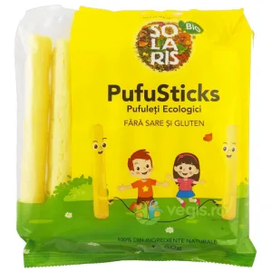 Pufuleti fara Sare si Gluten Pufusticks Ecologici/Bio 60g
