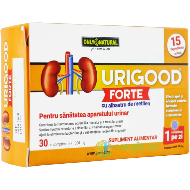 Urigood Forte 1000mg 30cpr ONLY NATURAL — preț și oferte
