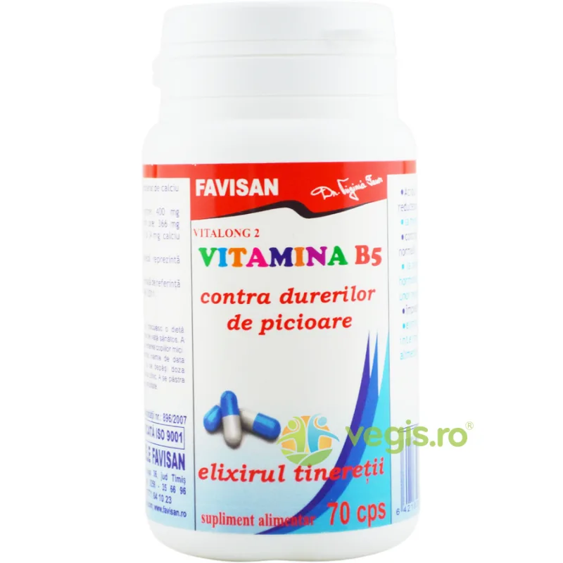 Vitalong 2 cu Vitamina B5 70cps Favisan — preț și oferte