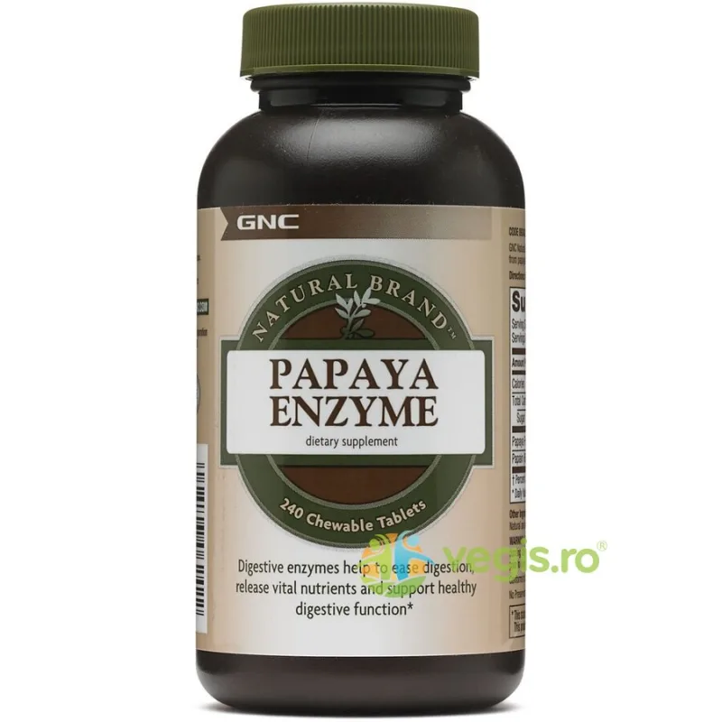 Enzime Digestive din Papaia Natural Brand 240tb masticabile GNC — preț și oferte