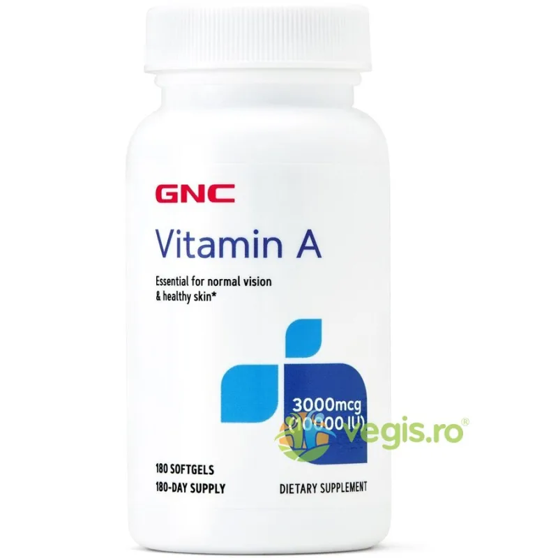 Vitamina A 3000mcg (10000ui) 180cps moi GNC — preț și oferte