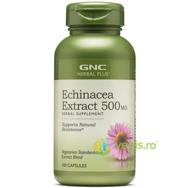 Echinacea Extract Herbal Plus 500mg 100cps GNC — preț și oferte