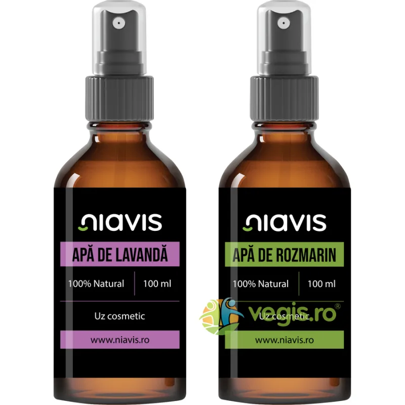 Pachet Ape Florale: Apa de Lavanda 100ml + Apa de Rozmarin 100ml NIAVIS — preț și oferte