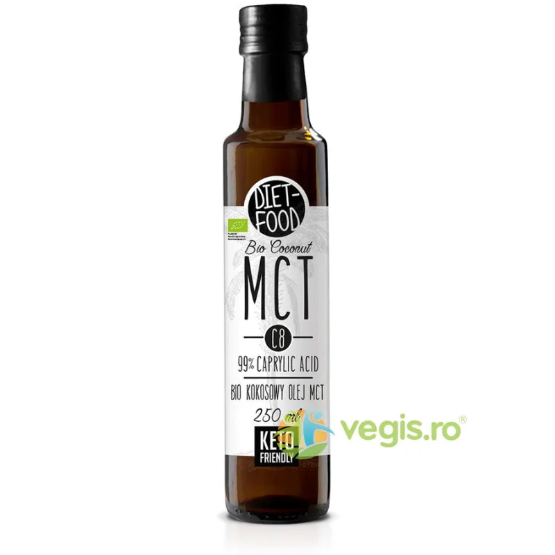 Ulei de Cocos MCT C8 Ecologic/Bio 250ml DIET FOOD — preț și oferte