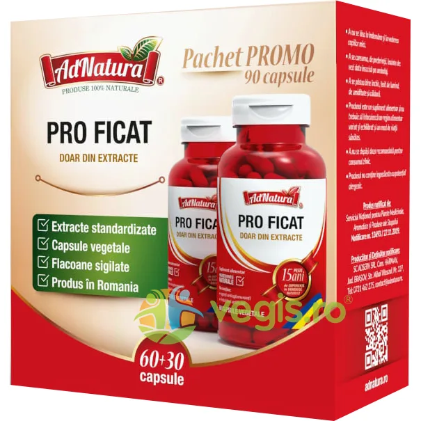 Pachet Pro Ficat 60cps + 30cps ADNATURA — preț și oferte