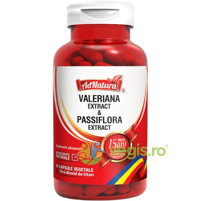 Valeriana si Passiflora Extract 60cps ADNATURA — preț și oferte