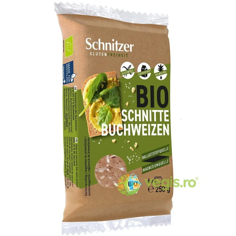 Paine din Hrisca fara Gluten Ecologica/Bio 250g SCHNITZER — preț și oferte