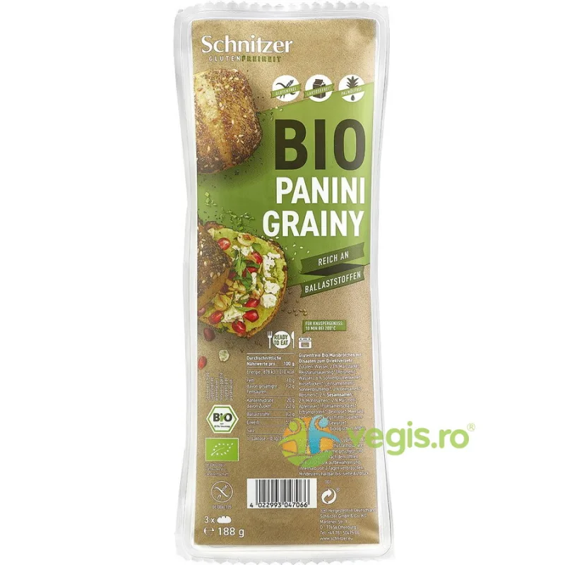 Chifle Panini cu Seminte fara Gluten Ecologice/Bio 188g SCHNITZER — preț și oferte