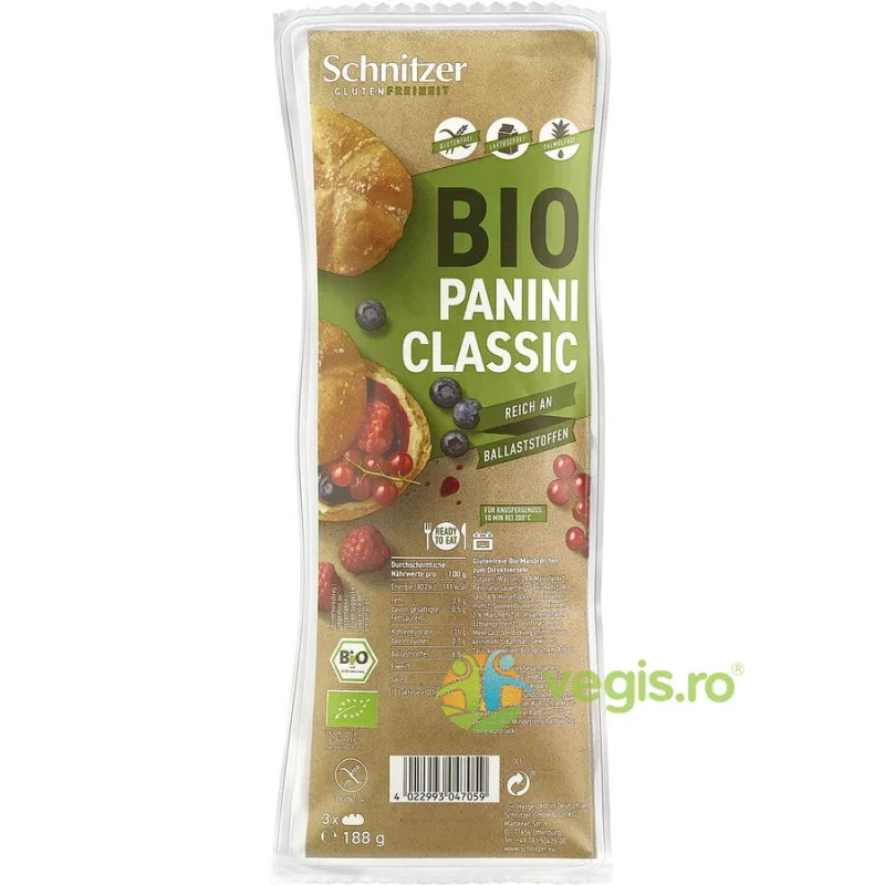 Chifle Panini Clasice fara Gluten Ecologice/Bio 188g SCHNITZER — preț și oferte
