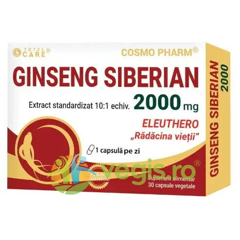 Ginseng Siberian 2000mg 30cps COSMO PHARM — preț și oferte