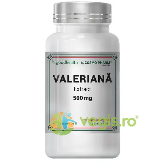 Valeriana Extract 500mg 60cps COSMO PHARM — preț și oferte