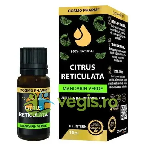 Ulei Esential Integral Pur de Mandarin Verde (Uz Intern) 10ml COSMO PHARM — preț și oferte