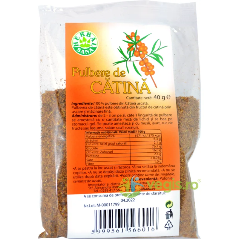Catina Pulbere 40g Herbavit — preț și oferte