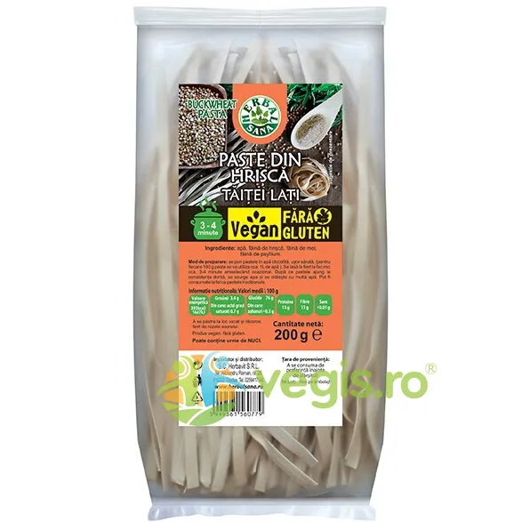 Taitei Lati din Hrisca fara Gluten 200g Herbavit — preț și oferte
