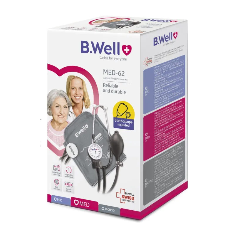 Tensiometru aneroid kit cu stetoscop Standard MED-62, B.Well BWELL — preț și oferte