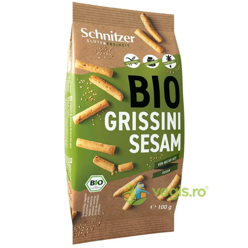Mini Grisine cu Susan fara Gluten Ecologice/Bio 100g SCHNITZER — preț și oferte