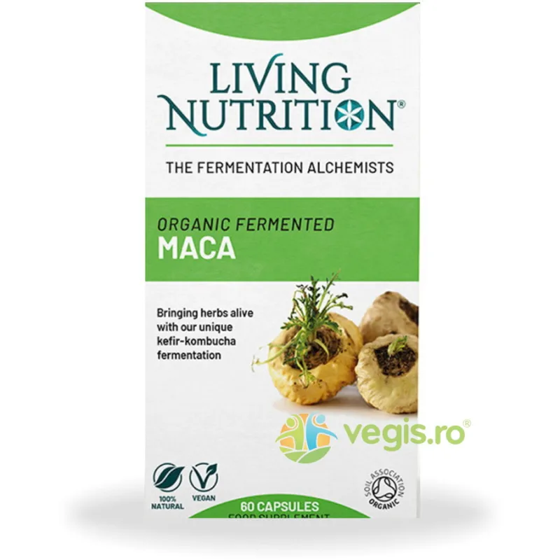 Fermented Maca 600 mg Full Spectrum 60cps Living Nutrition — preț și oferte