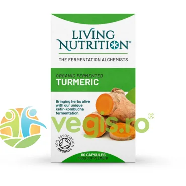 Fermented Turmeric 600mg Full Spectrum 60cps Living Nutrition — preț și oferte
