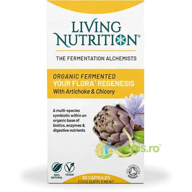 Probiotice Fermentate pentru Refacerea Florei Intestinale 700mg Your Flora Regenesis 60cps Living Nutrition — preț și oferte