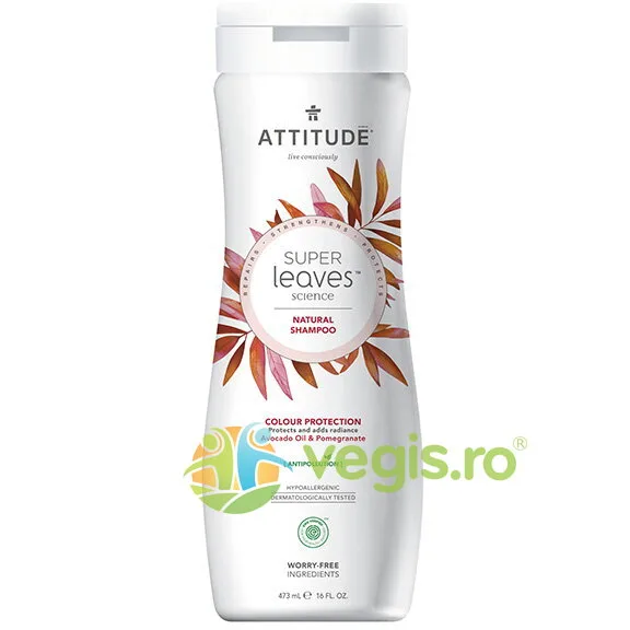 Sampon pentru Protectia Culorii cu Ulei de Avocado si Rodie Super Leaves 473ml ATTITUDE — preț și oferte